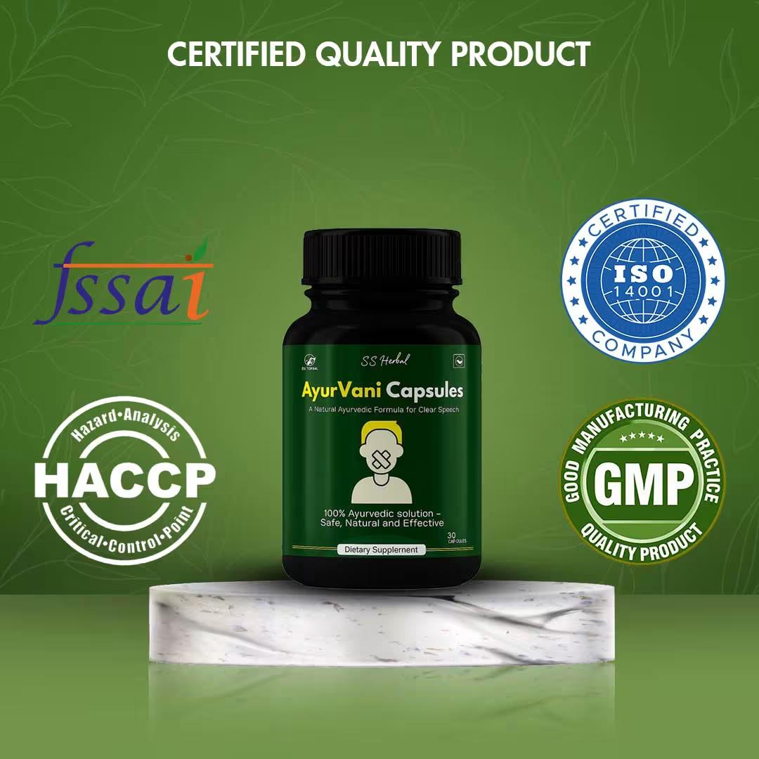 AyurVani Capsules – Ayurvedic Supplement for Clear Speech & Vocal Support (30 Capsules)